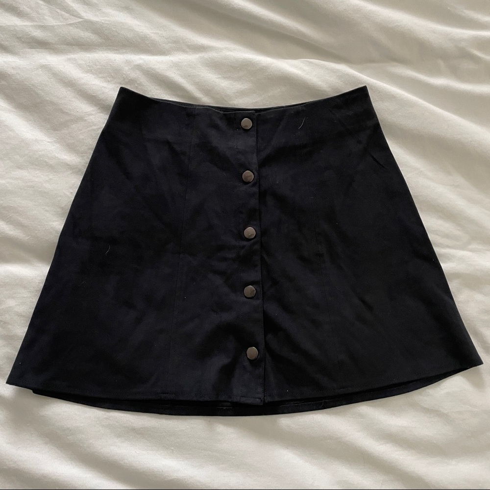 Navy blue mini skirt